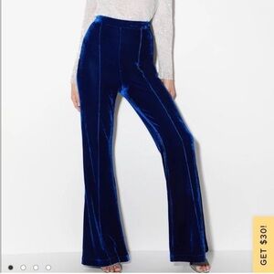 Lulu’s Blue Velvet Pants